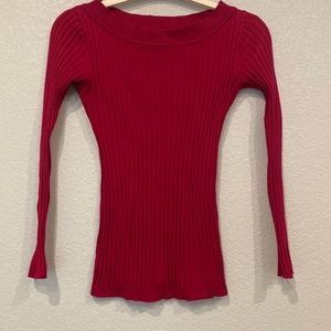 Dark pink boat neck Sweater, size small